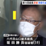 持続化給付金200万円詐取で暴力団組長の男逮捕｜坂田勝良容疑者｜三代目弘道会若中「坂田組」組長・野内組舎弟頭補佐