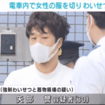 強制わいせつと器物損壊の疑いで逮捕されたのは千葉市花見川区の自称アルバイト矢部誉容疑者（30）｜電車内で女子大生の服を切り裂き触った疑い・軽貨物ジャーナリスト「モクバブログ」mokubaブログ・非志チャンネル林・F西田･袋小路金造残日