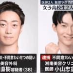 元・東京中央美容外科の医師「加納直樹」被疑者と湘南美容クリニック医師「小山忠宣」被疑者は2023年7月、葛飾区のカラオケ店に10代の女子高校生2人を連れ込み、酒を飲ませキスをするなどの行為をした疑いで逮捕・軽貨物ジャーナリスト「モクバブログ」mokubaブログ・非志チャンネル林・F西田･袋小路金造残日録