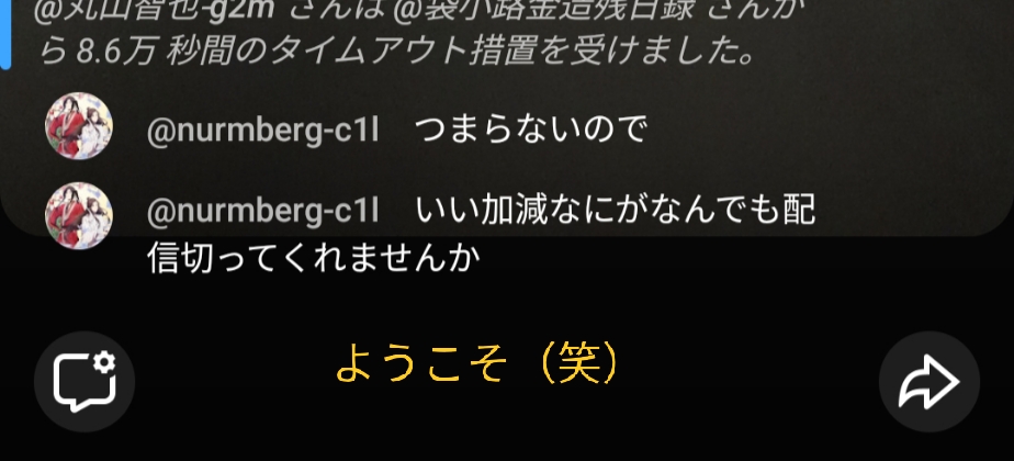 2026年1月26日哀れなアンチ行為に執着する集団(笑nurmberg「@nurmberg-c1l」